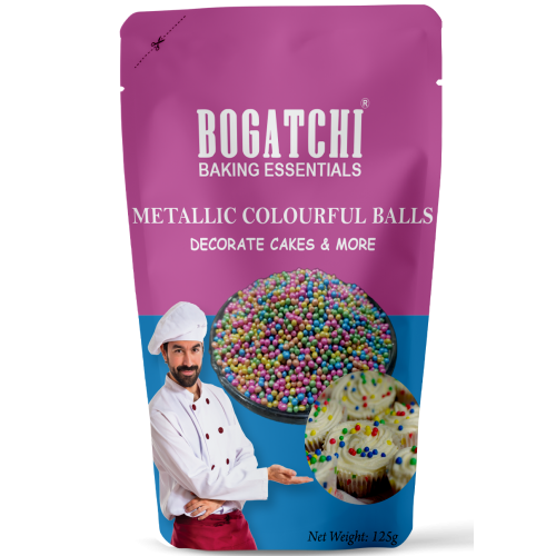 BOGATCHI Metallic Colorful Balls for Cake Decoration
